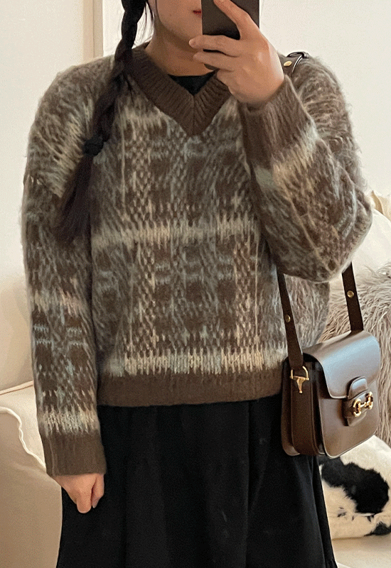 히콘 check knit (3color)