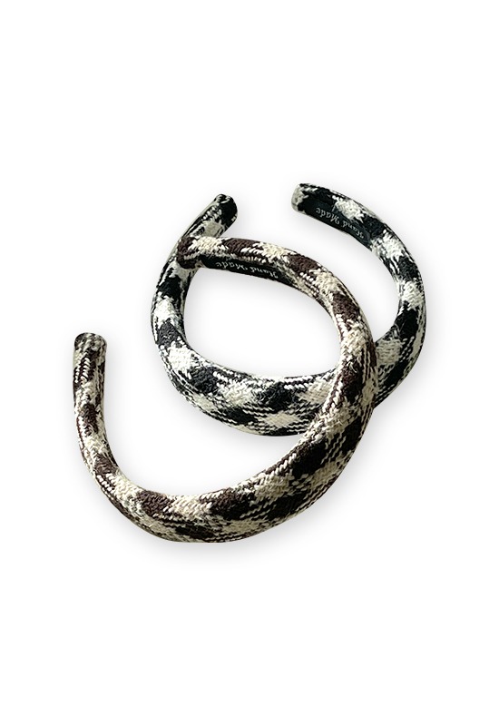 단비 체크 hairband (2color)
