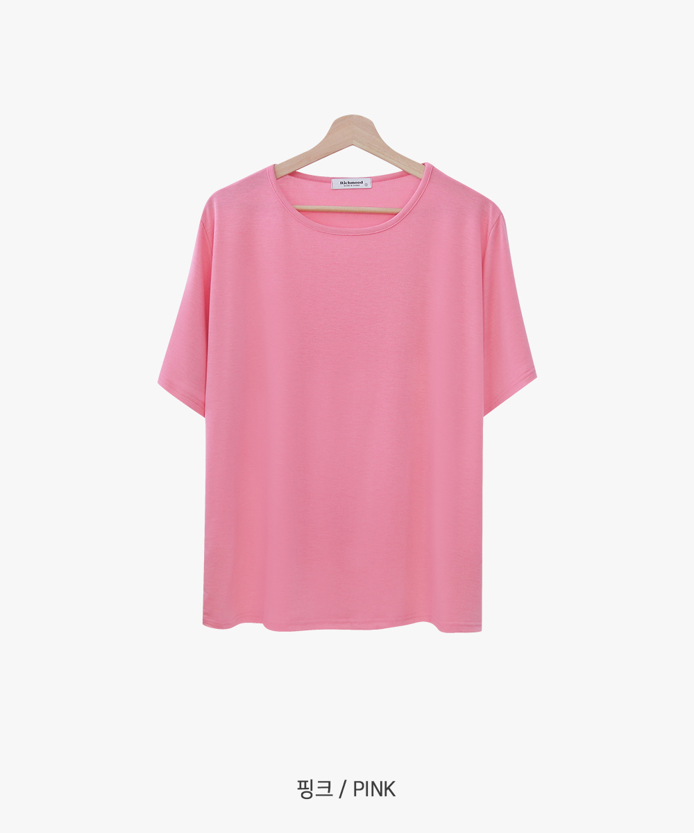 반팔 티셔츠 핑크 색상 이미지-S1L60
